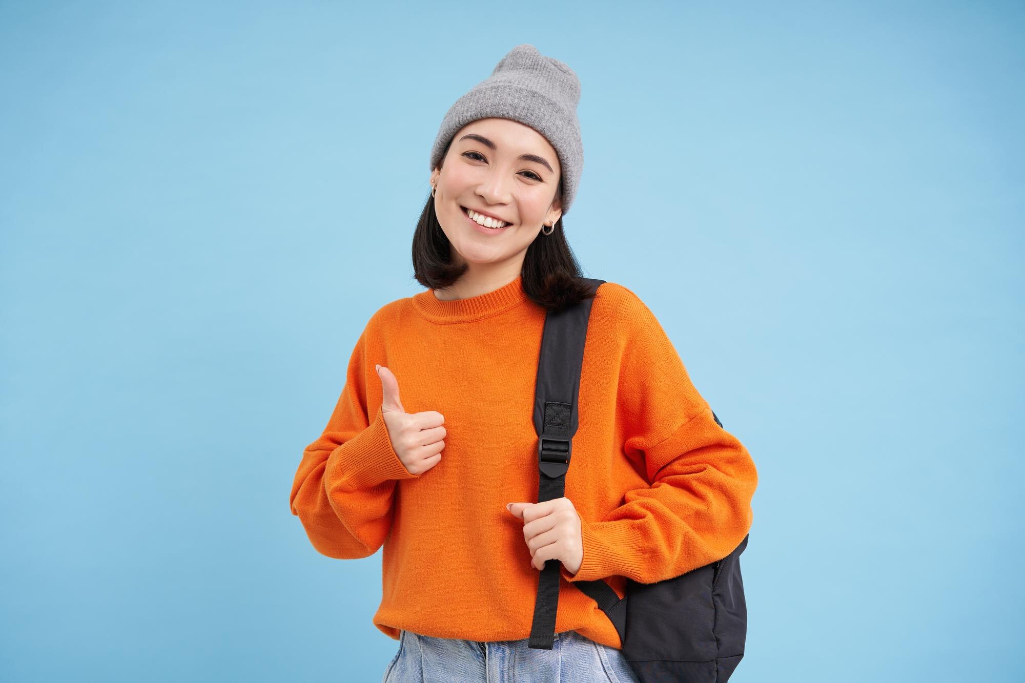 Happy Student with Backpack