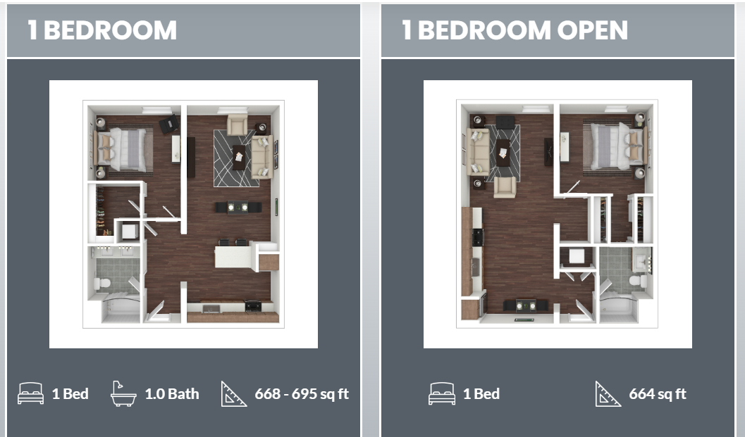 1x1 floorplan Mayfair Station