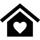 home heart icon